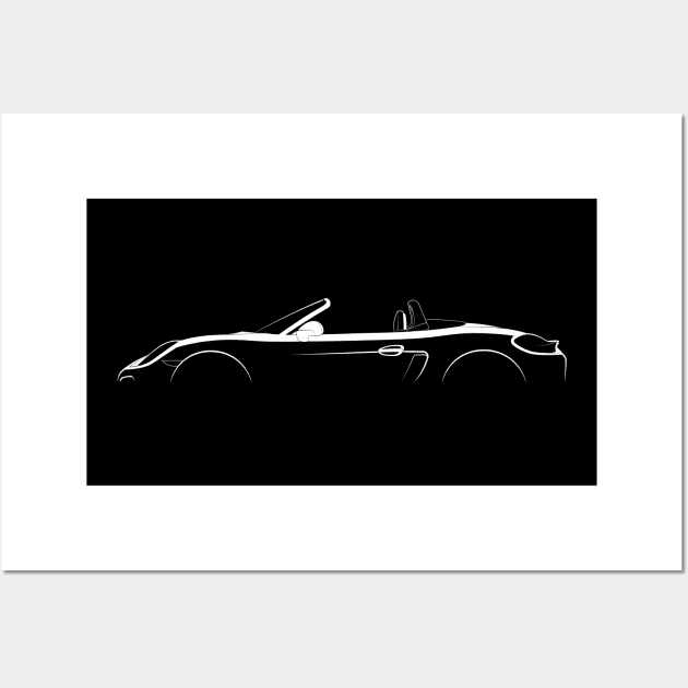 Porsche Boxster (981) Silhouette Wall Art by Car-Silhouettes